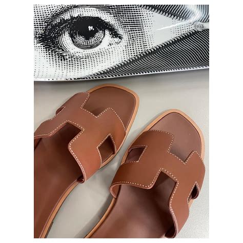 hermes sandales oran marron|hermes empire sandals.